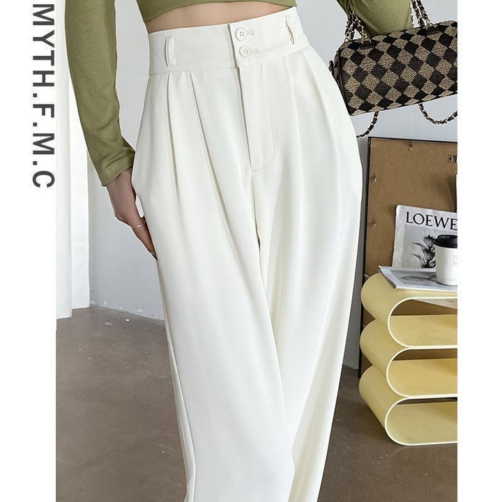 Pantalon taille classique pour femmes avec drapé élégant