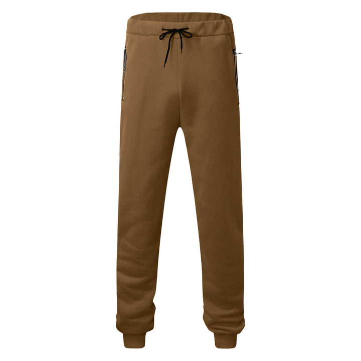 Sporty men's jogging pants with elastic waistband and side zip pockets Lune London