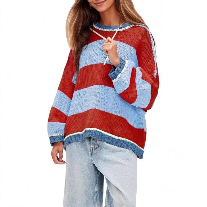Chunky knit pullover for women with soft round neck Lune London