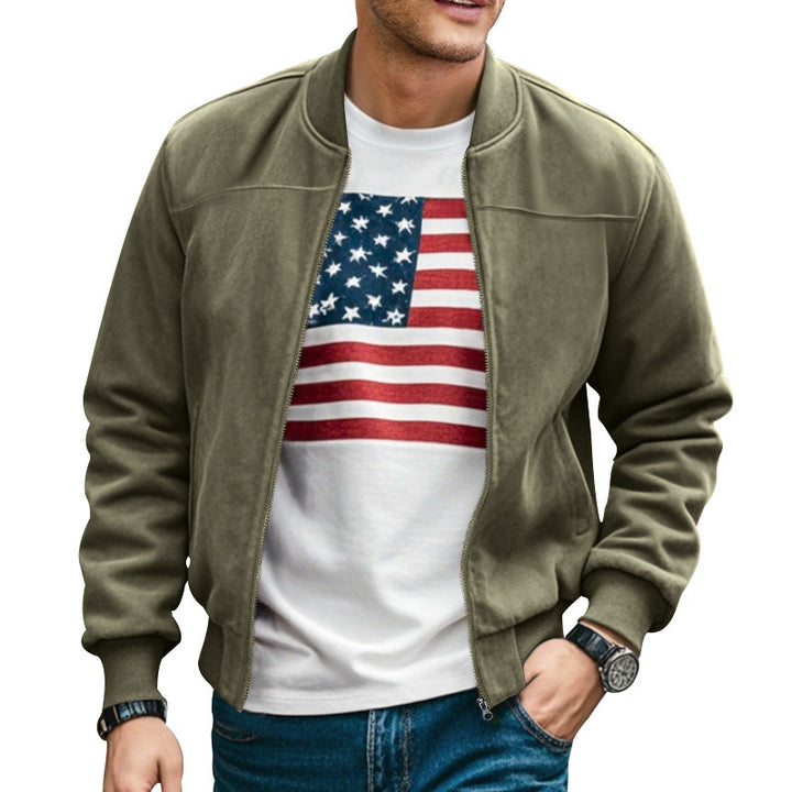 Stylish bomber jacket for men with practical pockets and soft inner lining Lune London