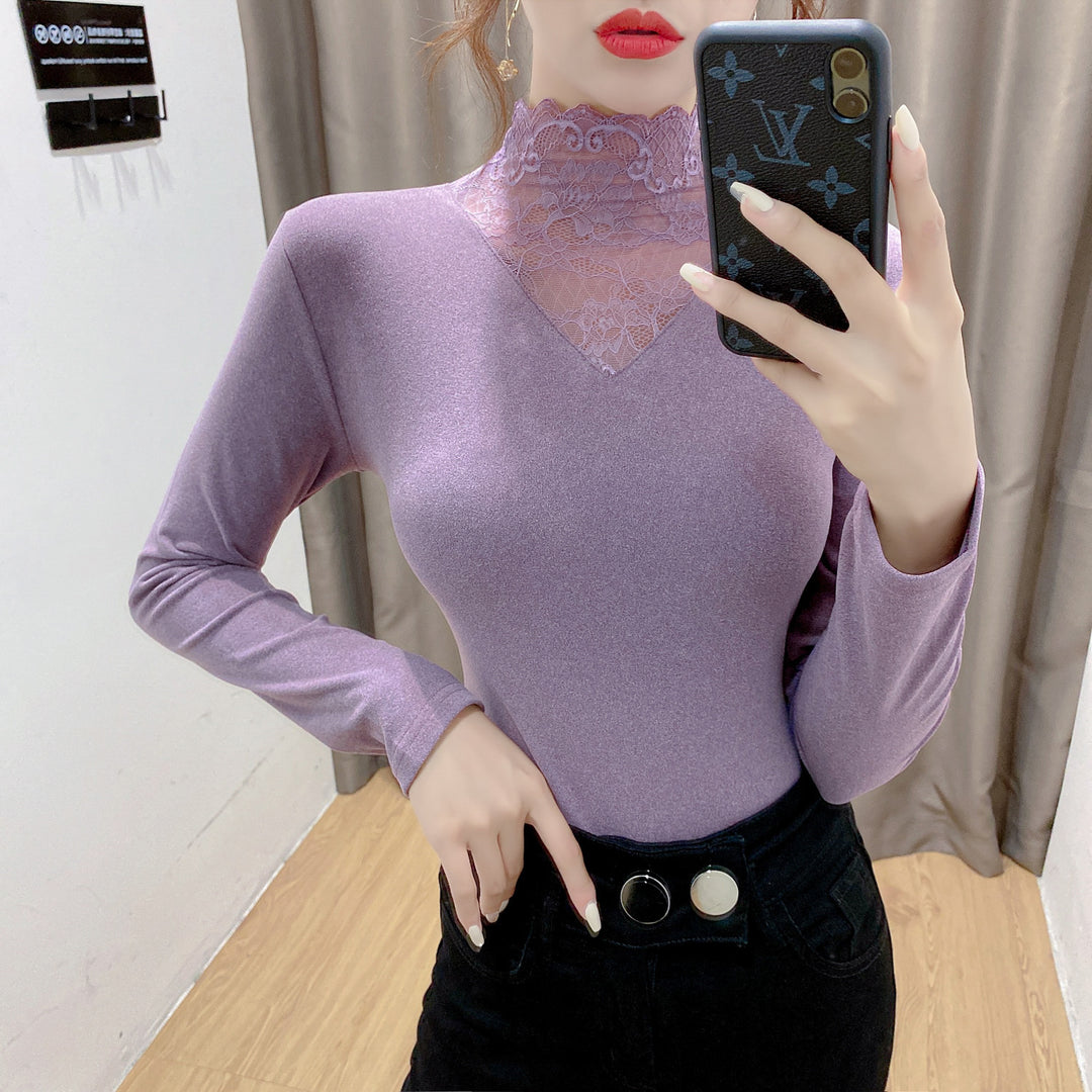 Ladies shirt with elegant lace details Chic & Stil