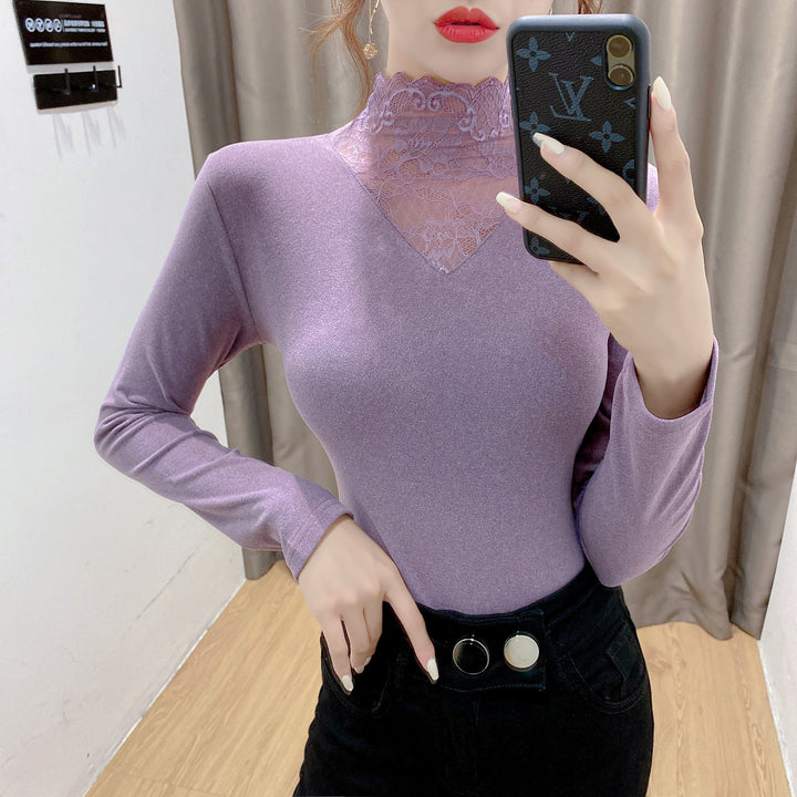 Ladies shirt with elegant lace details Chic & Stil