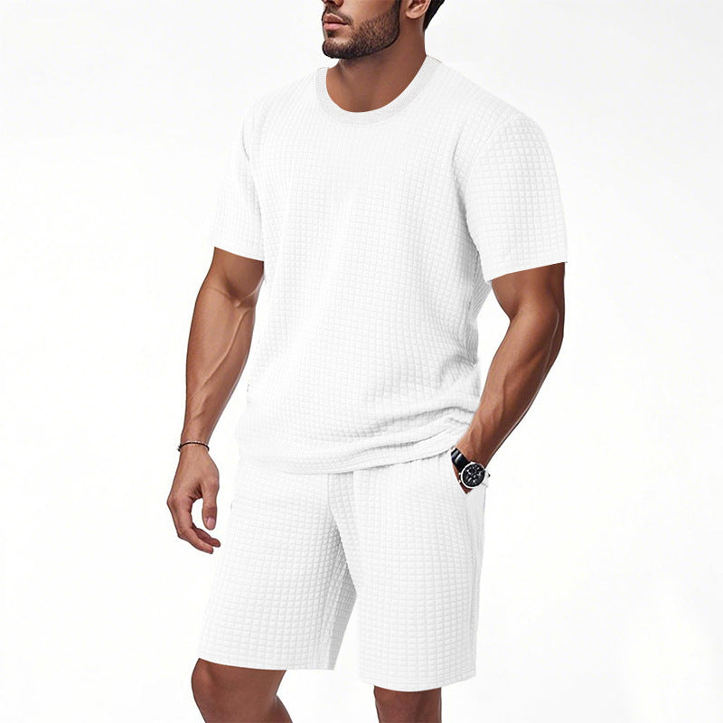 Casual short-sleeved men's set with structured design and practical pockets Lune London
