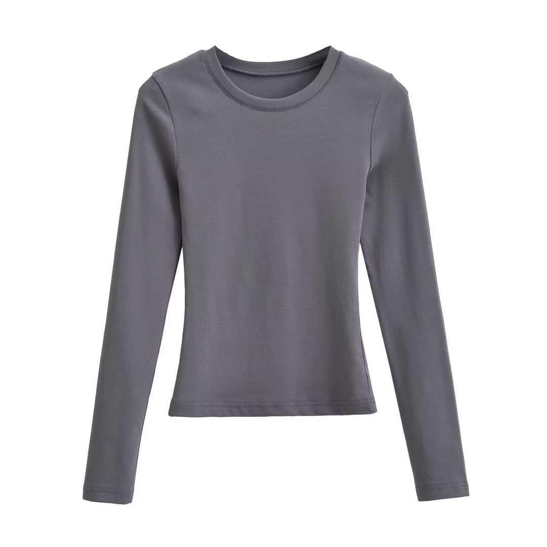 Women Long Sleeve T-shirt in Soft Cotton Blend Lune London