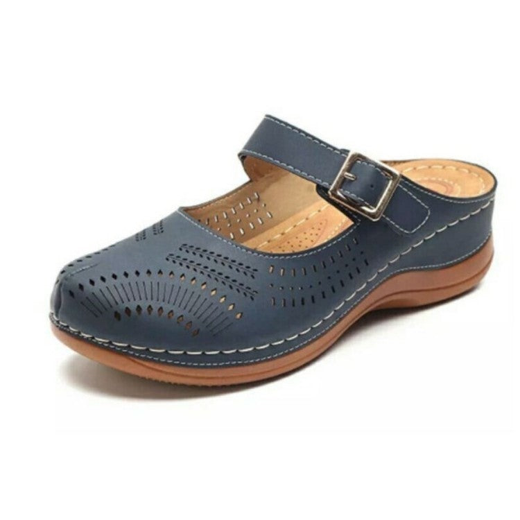 Ladies Comfort Leather Clogs Chic and Style