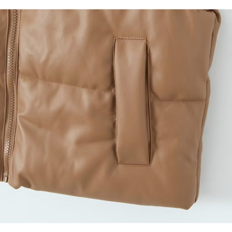 Quilted gilet for women with stand-up collar Lune London