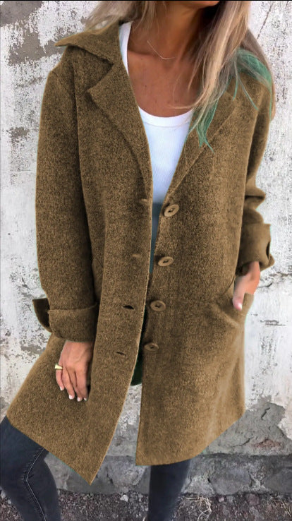 Ladies Elegant Wool Jacket with Full Buttoning and Spacious Pockets Lune London