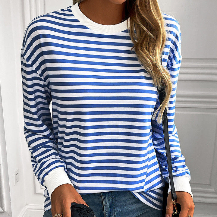 Long sleeve striped sweater for women with a relaxed fit Lune London