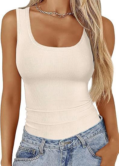Women's fitted rib top with wide straps and comfortable finish Lune London