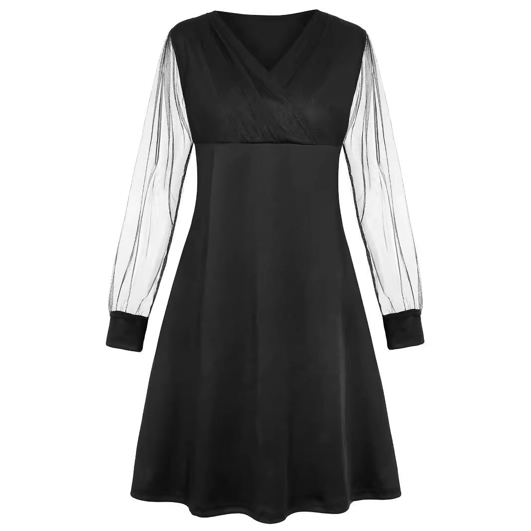 Ladies Elegant Dress Mini Long Sleeve Lune London