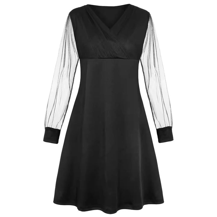 Ladies Elegant Dress Mini Long Sleeve Lune London