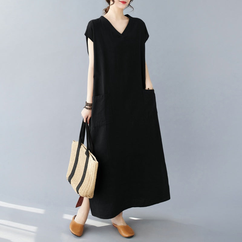 Ladies plus size pocket maxi dress Lune London