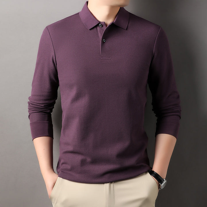 Long sleeve polo shirt for men in breathable functional material Lune London