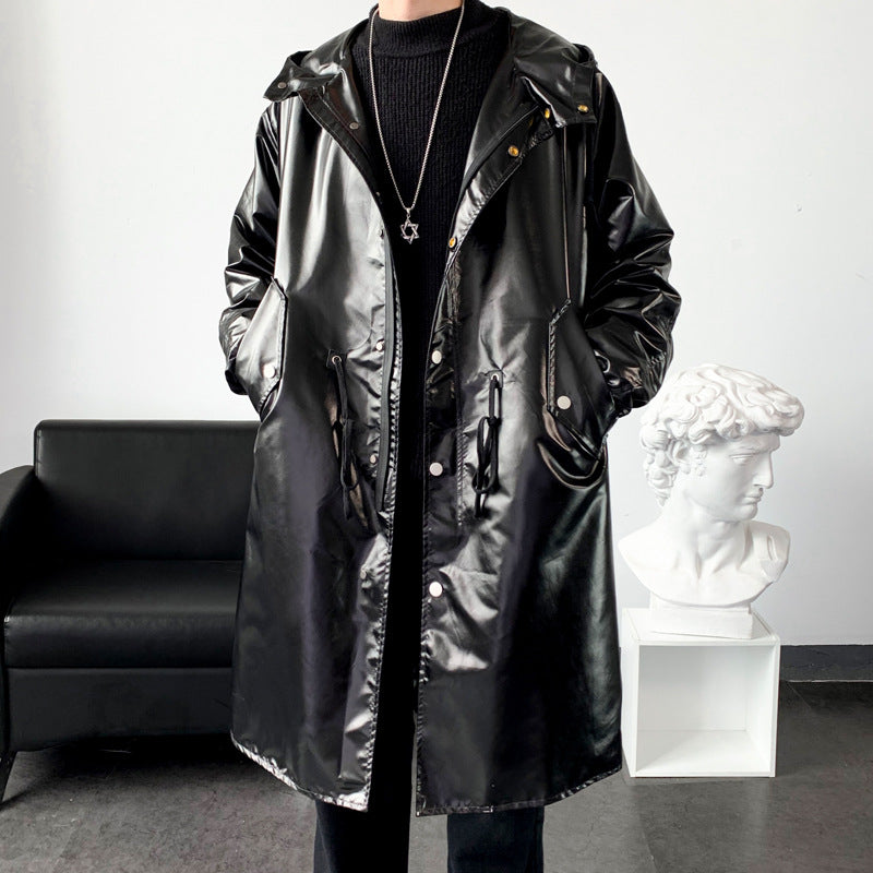 Veste de pluie réfléchissante pour hommes avec zone de capuche ajustable et poches pratiques Lune London