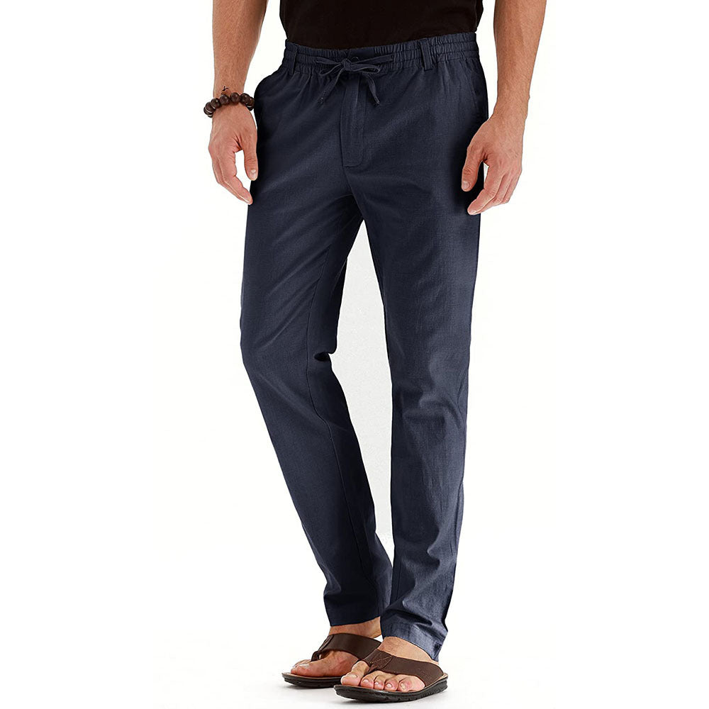 Casual linen pants for men with elastic waistband and comfortable fit Lune London