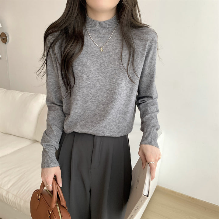 Femme Pull Élégant Col Roulé en matériau tricoté de haute qualité Chic & Stil