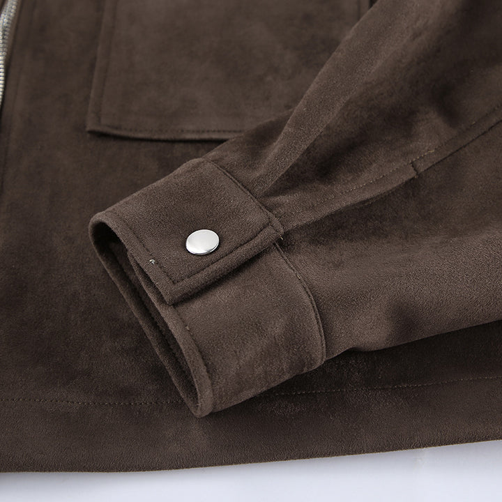 Oversized suede jacket for women with practical pockets Lune London