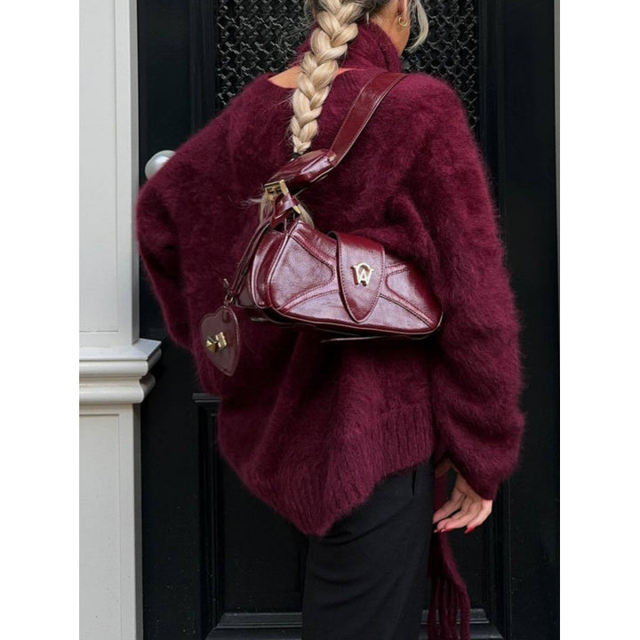 Ladies Comfortable Knit Sweater with Innovative Cut Lune London