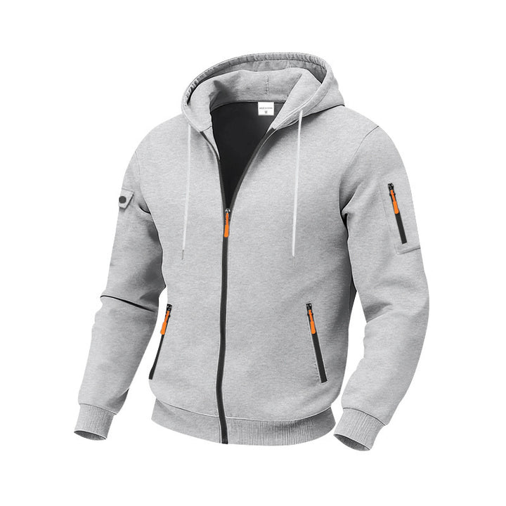 Men's sporty hoodie with functional zip pockets Lune London