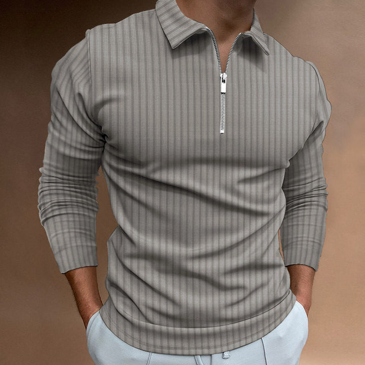Men's Stylish Polo Shirt with Zipper Lune London