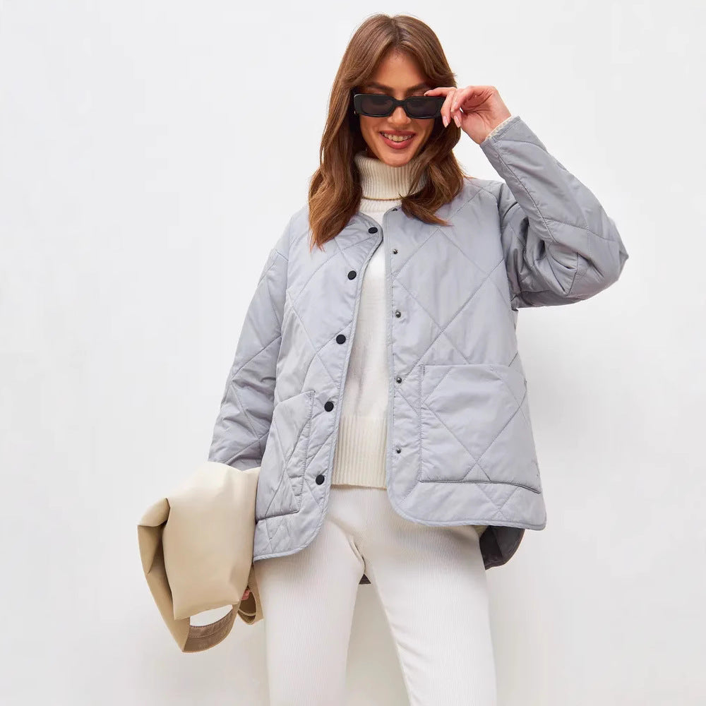 Quilted leisure jacket for women with high collar and trendy fit Lune London
