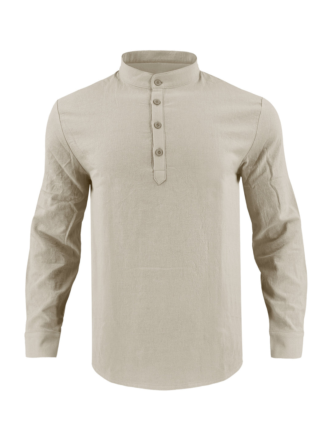 Elegant long-sleeved shirt for men with fashionable high collar and textured surface Lune London
