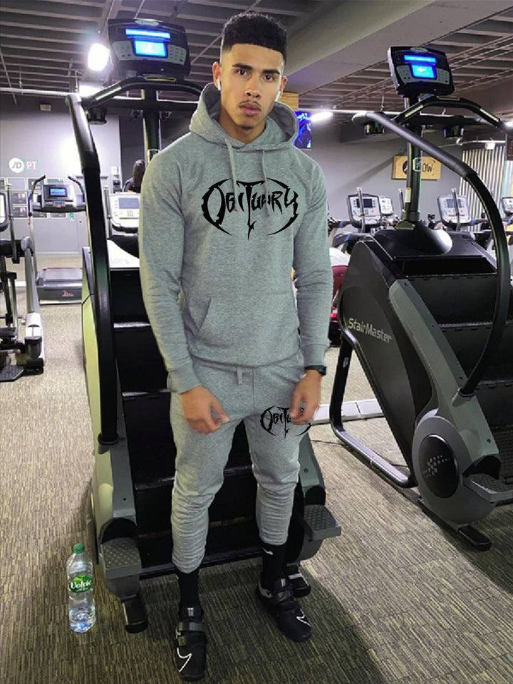 Men's sweatshirt and jogger pant set with catchy logo Lune London
