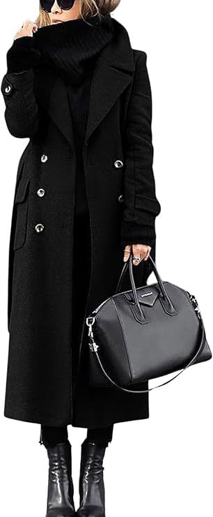 Women’s Elegant Wool Coat with Double-Button Closure | Lune London