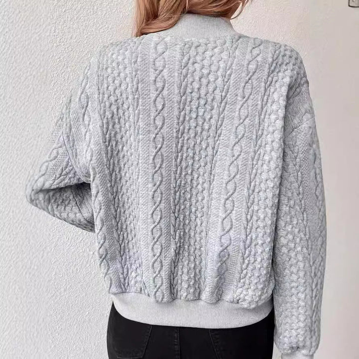 Lune London | Women’s Casual Cardigan with Textured Surface and Button Placket