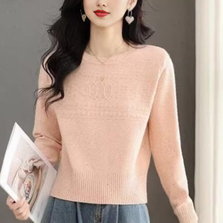 Pull en tricot à la mode pour femmes avec motif en cables fins Chic & Stil