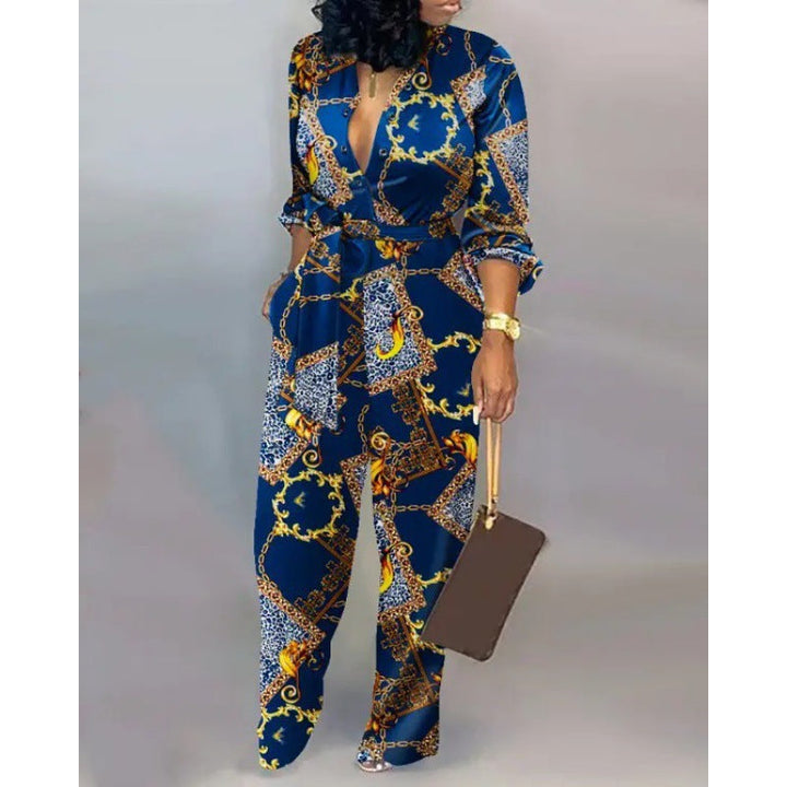 Women's Denim Jumpsuit with Fashionable Patchwork Design and Practical Pockets Lune London