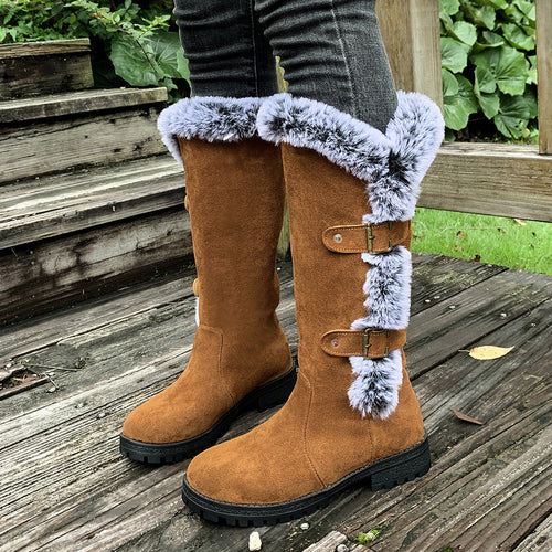 Women's Winter Boots with Cozy Faux Fur Collar and Slip-Resistant Sole Lune London