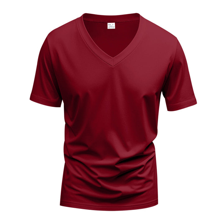 Men's V-neck t-shirt in breathable functional material Lune London