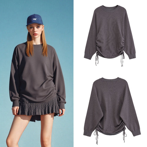 Women Sporty Sweater with Side Laces Lune London