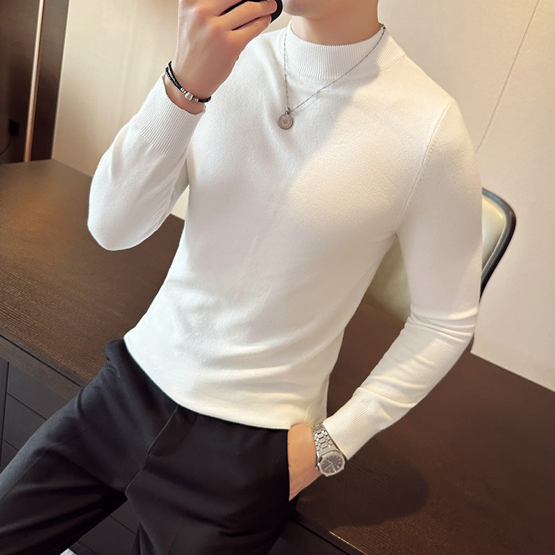 Trendy men's sweater with high collar and elegant cut Lune London