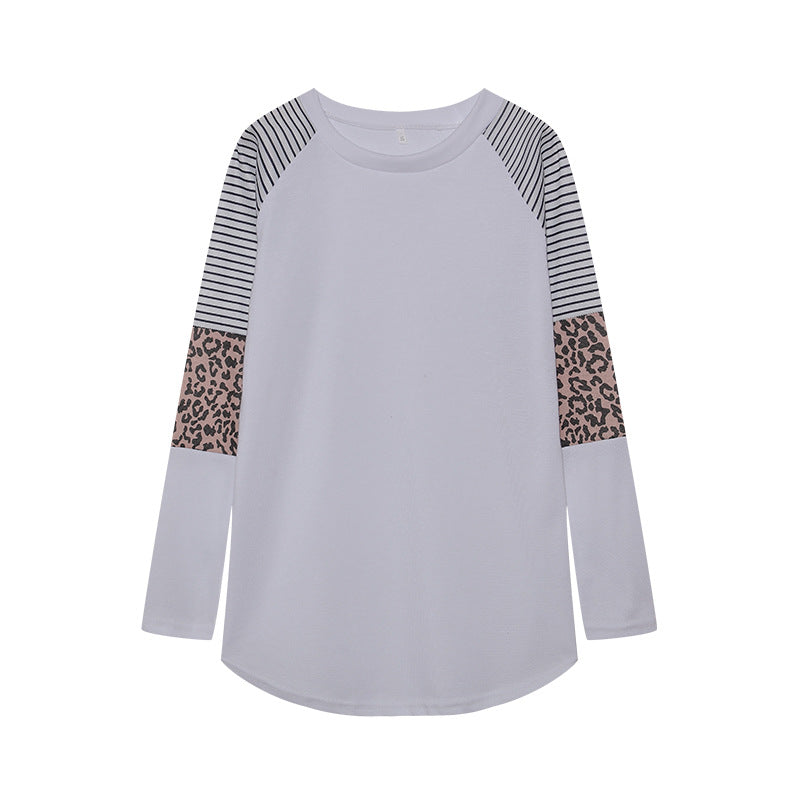 Chemisier long à manches longues pour femmes avec imprimé animal et design à rayures modernes Chic & Stil