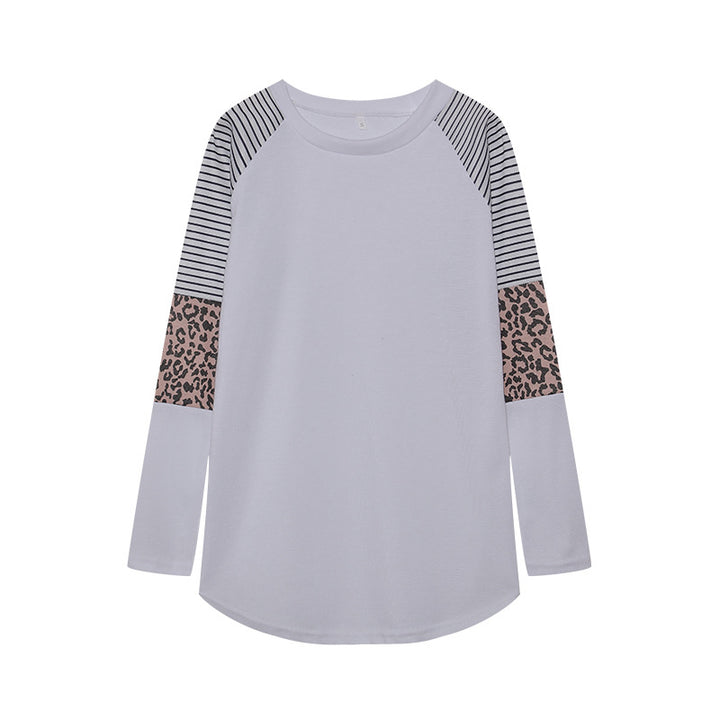 Chemisier long à manches longues pour femmes avec imprimé animal et design à rayures modernes Chic & Stil