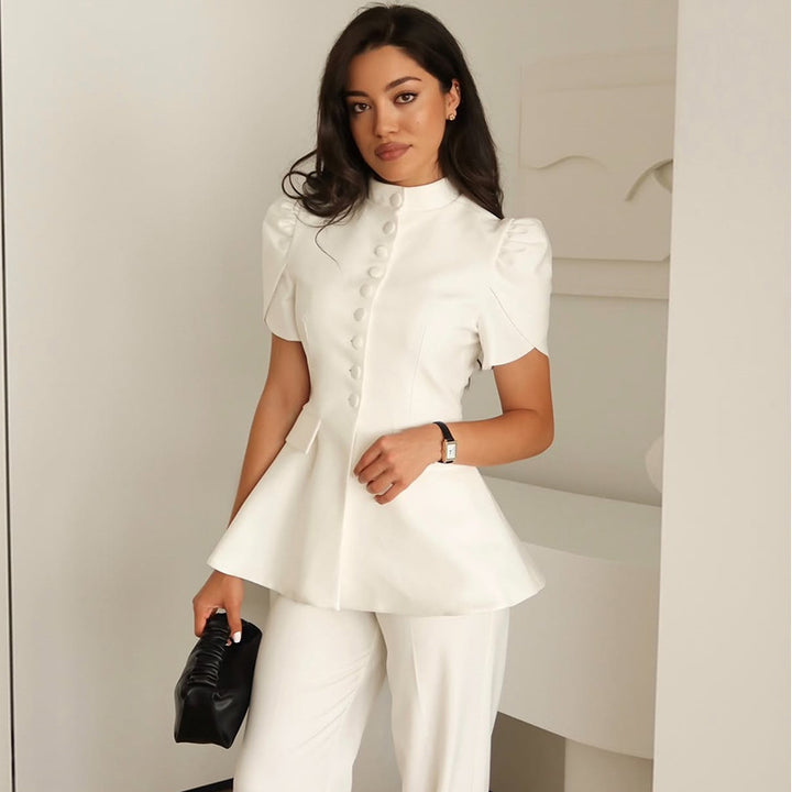Ladies Elegant Blazer Jacket with Voluminous Sleeves Lune London