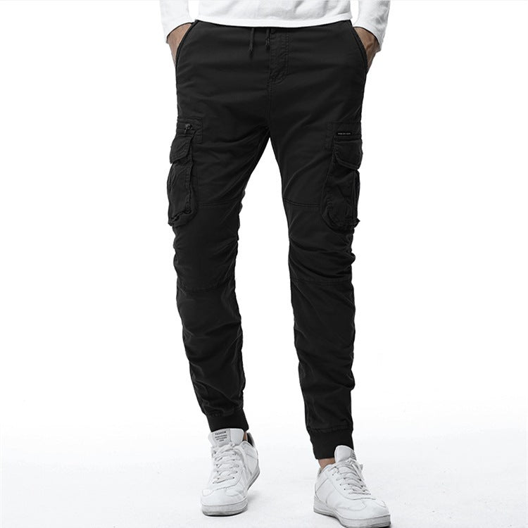 Men's cargo pants with multiple practical pockets and elastic waistband Lune London