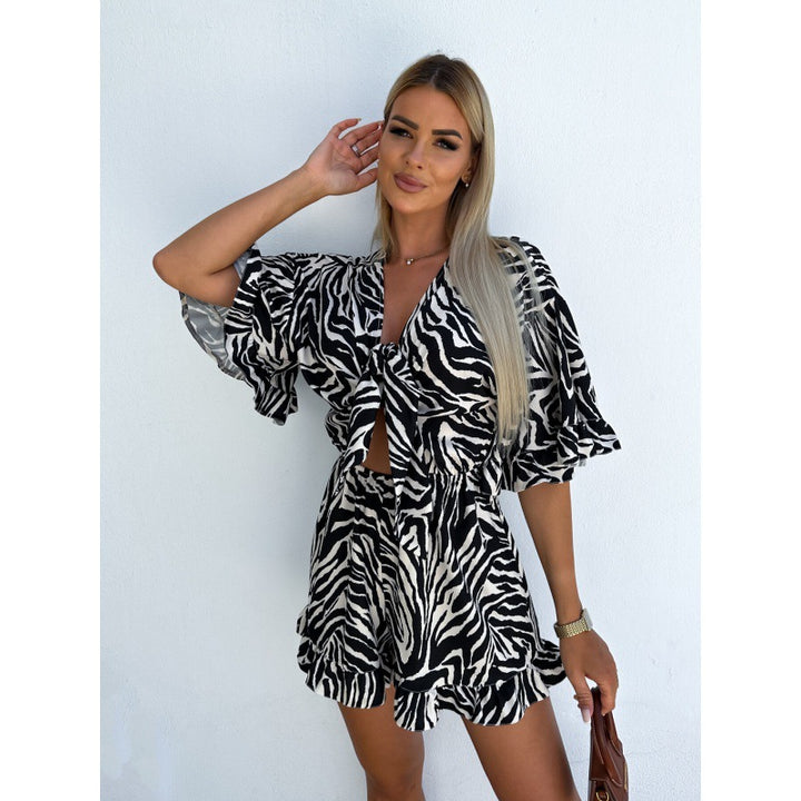 Lune London Zebra Print Mini Wrap Dress for Women