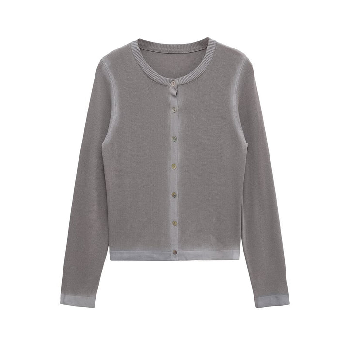 Ladies Elegant vest with fine button placket and round neckline Lune London