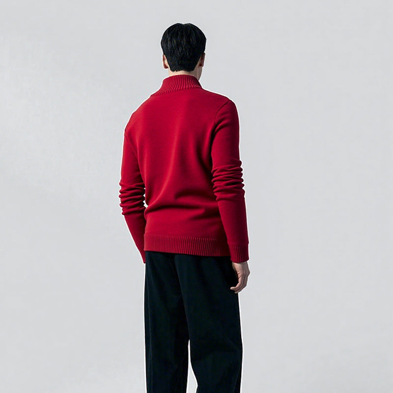 Men's Elegant Sweater with Modern Shawl Collar and High-Quality Finish Lune London