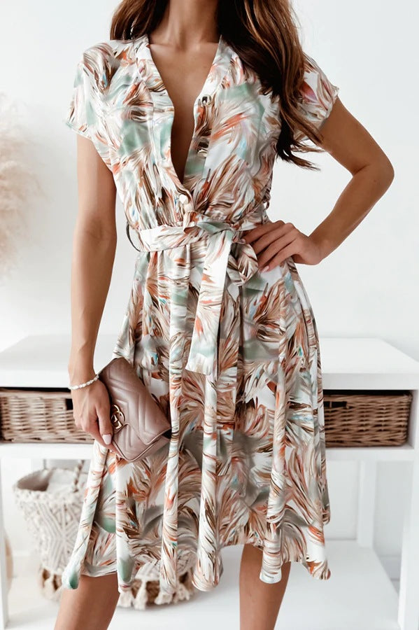 A-line dress for women with button closure Lune London