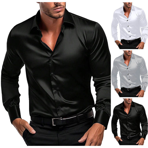 Men's Elegant Long Sleeve Shirt in Fine Fabric Lune London