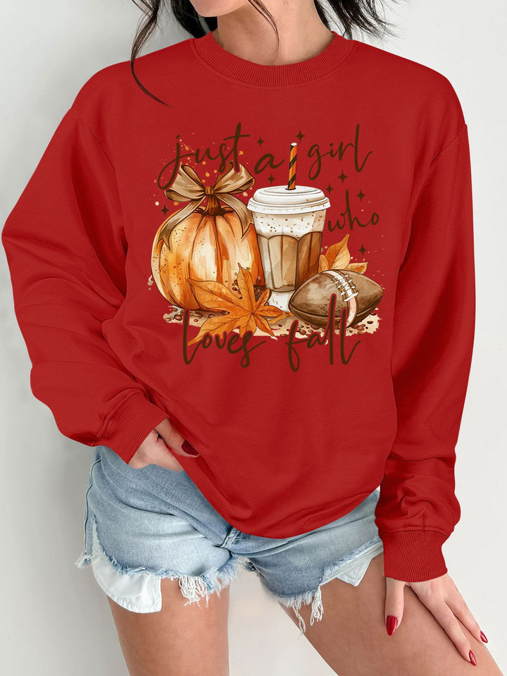 Sweatshirt pour femmes avec motif d'automne et impression inspirante Chic & Stil