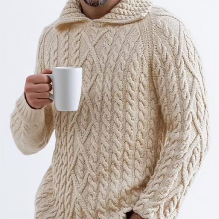 Chunky knit hoodie for men Lune London