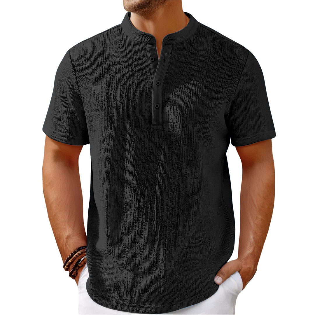 Men's short sleeve polo with structured design Lune London