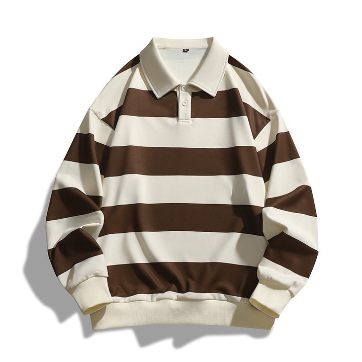 Lune London Women's Block Stripe Polo Sweatshirt