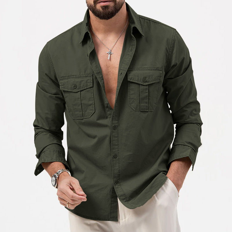 Shirt for men with practical chest pockets and modern fit Lune London
