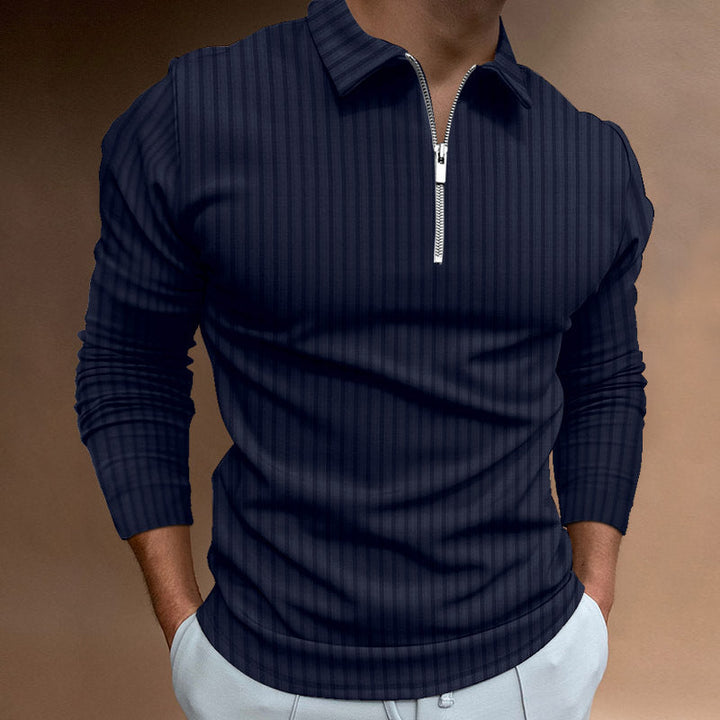 Men's Stylish Polo Shirt with Zipper Lune London